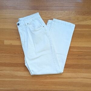 Cotton:On White Stretch Straight Leg Jeans, size 10